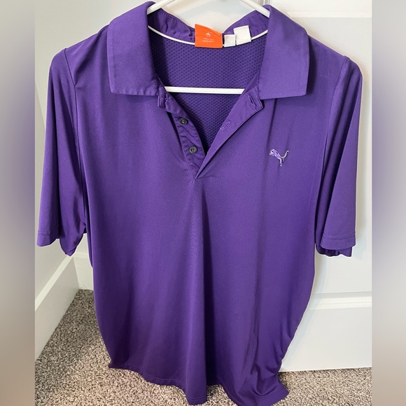 Purple Puma Golf Shirt size Large.  Good condition. Gently used. - Picture 2 of 3